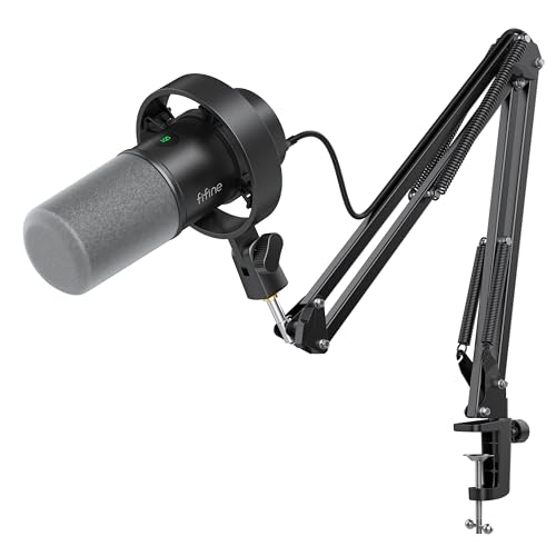 FIFINE AmpliTank K688CT Podcast Microphone Kit, USB/XLR Dynamic Vocal Mic