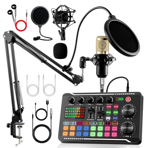 Also GO Podcast Equipment Bundle, F998 Audio Mixer with BM800 Microphone