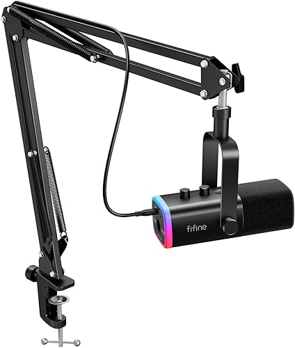 FIFINE XLR/USB Gaming Microphone Set, Dynamic PC Mic for Streaming Pod — Real-world performance testing in action