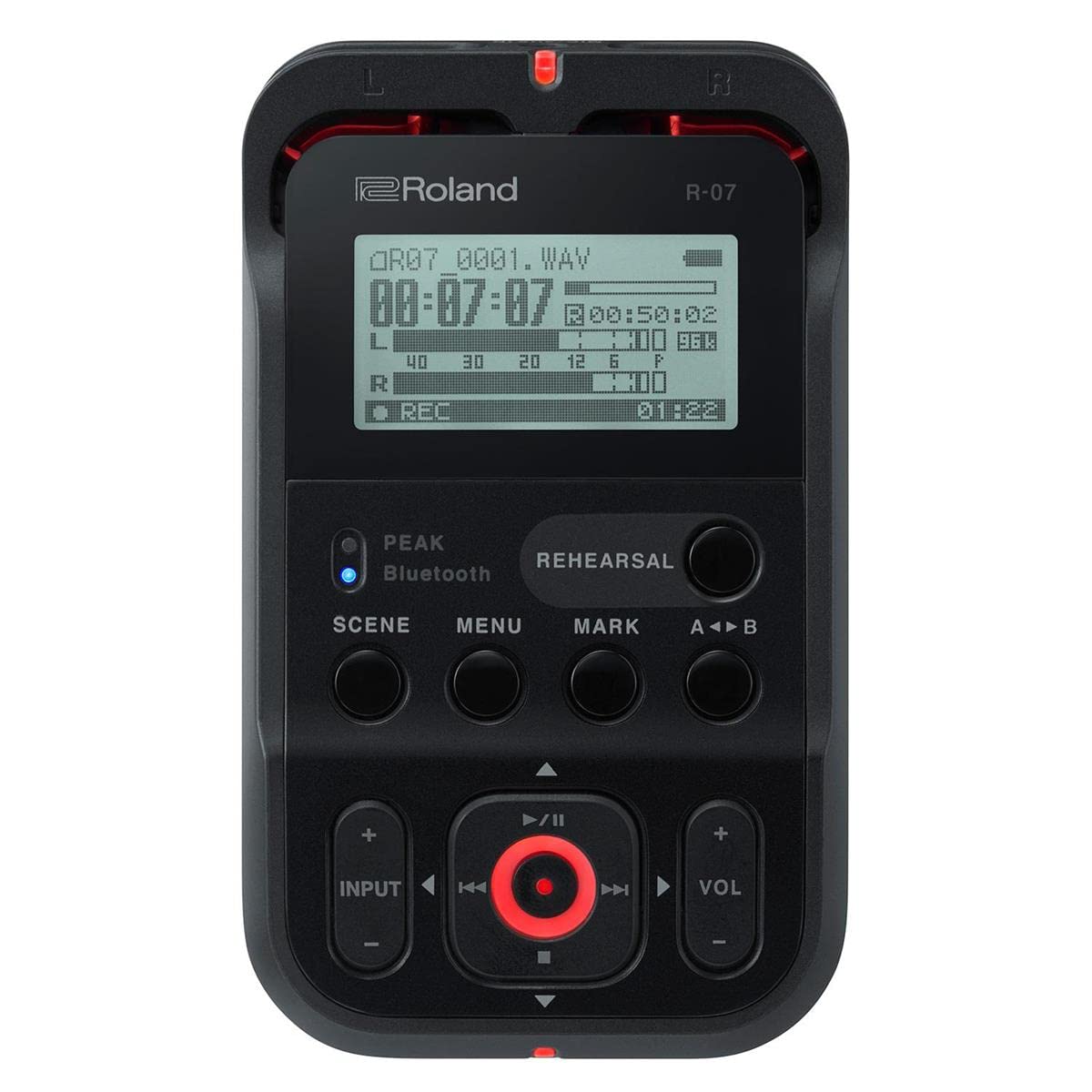 Roland R-07 High-Resolution Handheld Audio Recorder, Black (R-07-BK) — Build quality and design details up close
