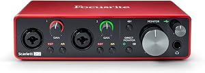 Focusrite Scarlett 2i2 3rd Gen USB Audio Interface for Recording, Songwriting, Streaming and Podcasting — High-Fidelity, Studio Quality Recording, and All the Software You Need to 