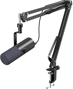 TONOR Dynamic Podcast Microphone for Studio, Cardioid XLR/USB Mic, AI Noise Cancellation,