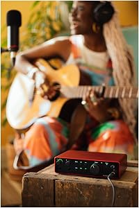 Focusrite Scarlett 2i2 4th Gen USB Audio Interface for Recording, Songwriting, Streaming a