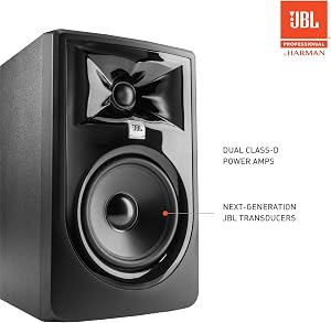 JBL Professional 305PMkII 5-Inch 2-Way Powered, Active Monitor Speaker for Near Field Music Production, Studio
