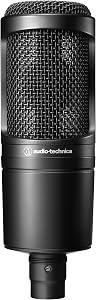 Audio-Technica AT2020 Cardioid Condenser Studio XLR Microphone, Ideal for Project/Home Studio Applications, Bl