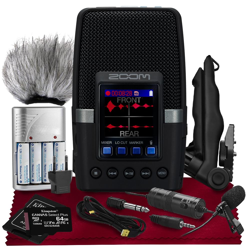 Zoom H2essential Multi-Mic Handy Recorder, 32-Bit Float, Portable Reco — Our hands-on testing setup for audio interfaces for home 