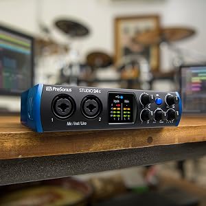 PreSonus Studio 24c 2x2, 192 kHz, USB Audio Interface with Studio One DAW Recording Softwa